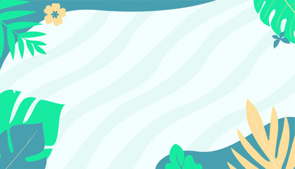 Floral Illustration Background with Green tones