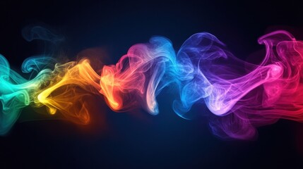 Obraz premium Fog swirl pulls gently on a chromatic shaped background