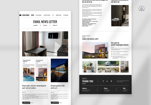 Interior Email News Letter Template