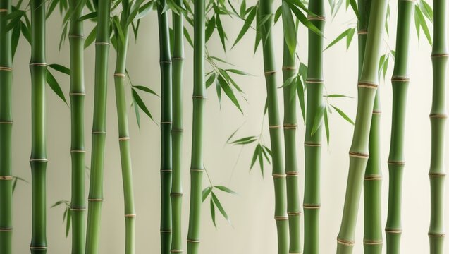 Green Bamboo Background Scene