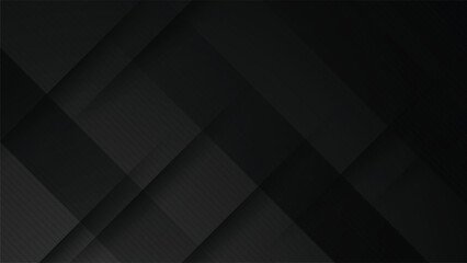 Geometric black depths Layered shapes subtle lines an abstract cascade of shadows