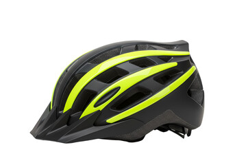Fototapeta premium Black and Neon Yellow Bike Helmet: Safety Gear for Cycling