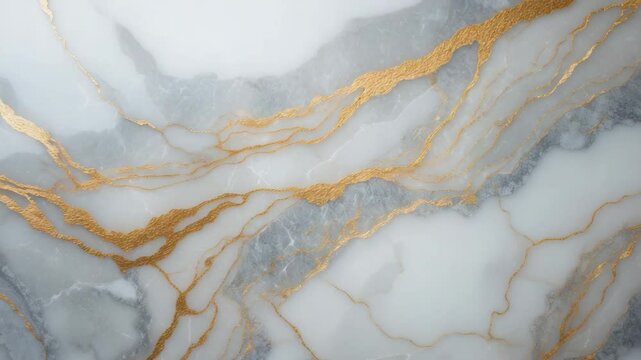 Elegant backdrop showcasing white marble texture. Shiny marble with golden veining. Sophisticated texture design for floor marbling.