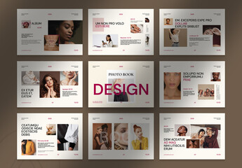 Photo Book Design Landscape Brochure Template