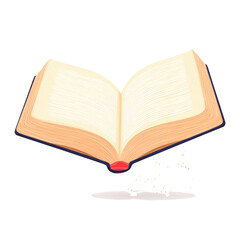 Obraz premium Open Book with Blank Pages and Magic Dust Effect Concept Illustration