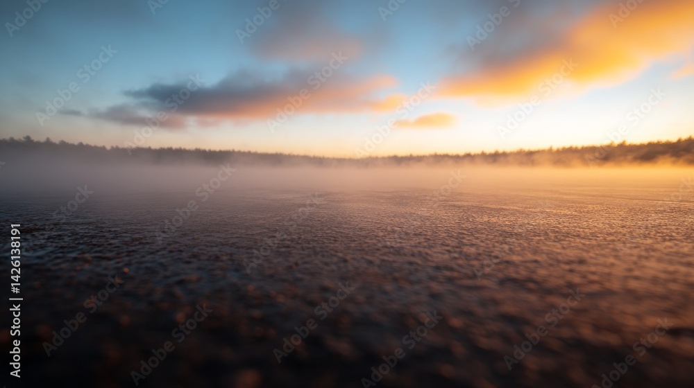 Poster a massive wave curls dramatically as it approaches the shoreline, illuminated by golden sunlight and