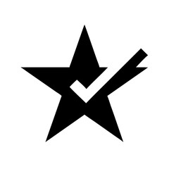 Obraz premium star check icon vector illustration