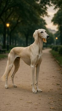 Graceful Saluki Stroll