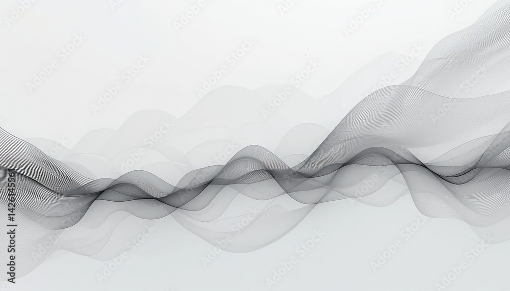 Poster dynamic wave patterns abstract art digital design minimalist environment close-up view conceptual vi