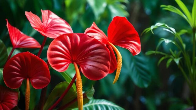 Red anthurium.