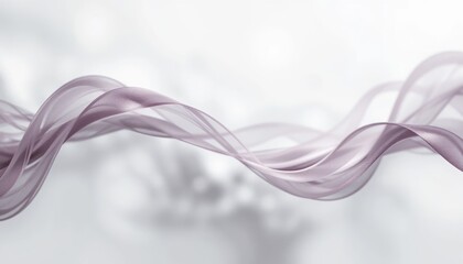 Obraz premium Flowing abstract waves digital art fluid motion soft background close-up view serenity and movement concept