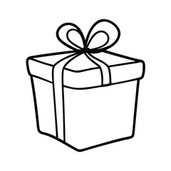 icon of a gift box  vector art