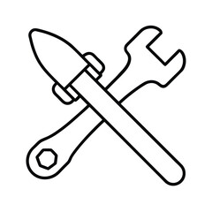 icon of a plumbing wrench crossed