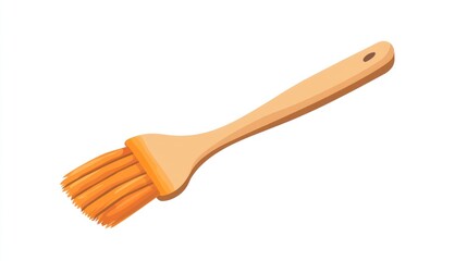 Cooking brush with wooden handle