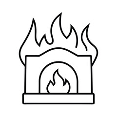 icon of a warm fireplace 