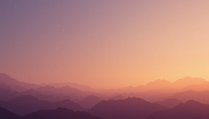 Obraz premium Breathtaking sunset over mountain range nature landscape photography serene environment panoramic view tranquility and beauty