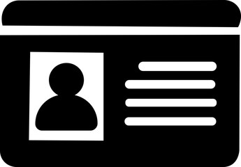 ID Card icon set. ID Card with Circle tick approved symbol. Driver's license Identification card icon symbol, vector illustration, isolated on transparent background