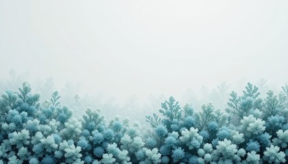 Serene frosty landscape winter wonderland digital art tranquil atmosphere aerial view nature inspiration