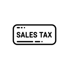 Sales Tax Icon in Minimalist Style on White Background  