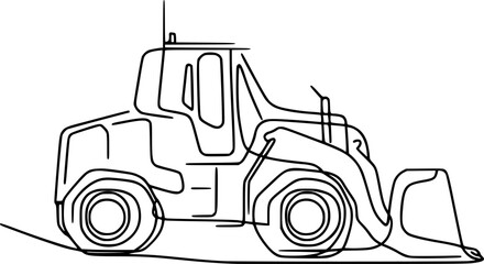 Naklejka premium vector sketch bulldozer construction equipment .Generative AI