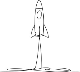 vector sketch space rocket Generative AI
