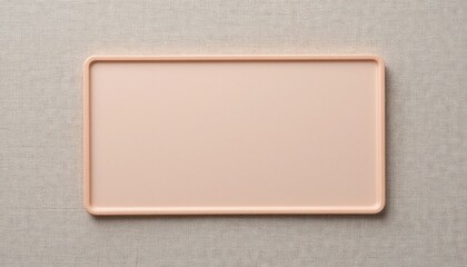 Fototapeta premium Minimalist design action featuring nude color tray indoor setting photography soft lighting aesthetic appeal