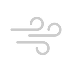 Naklejka premium Wind icon with flat style. Minimalist and simple weather theme vector icon
