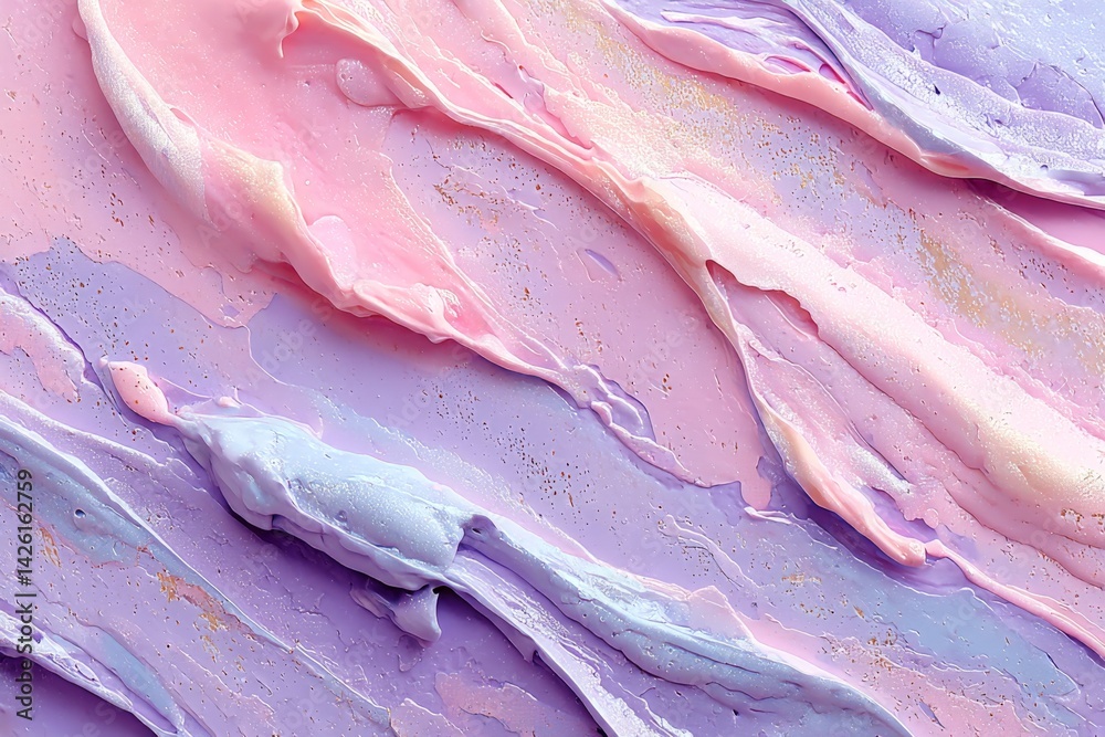 Poster colorful swirls of pastel shades in a smooth abstract texture create a serene visual experience