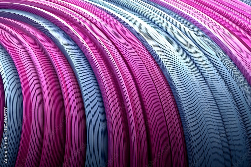 Poster vibrant coils of colored material beautifully arranged in a swirling pattern, showcasing intricate h