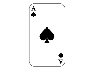 トランプのA　スペード