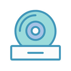 Illustration of a webcam with outlined features