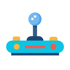 Retro Game Controller Icon Vector Illustration on Black