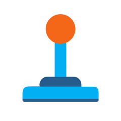 Retro Arcade Game Joystick on Black Background Illustration