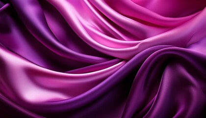 Obraz premium vibrant magenta and purple abstract silk fabric abstract pink flowing waves elegant silky texture purple silk drape abstract background velvet fabric purple and magenta hues smooth texture