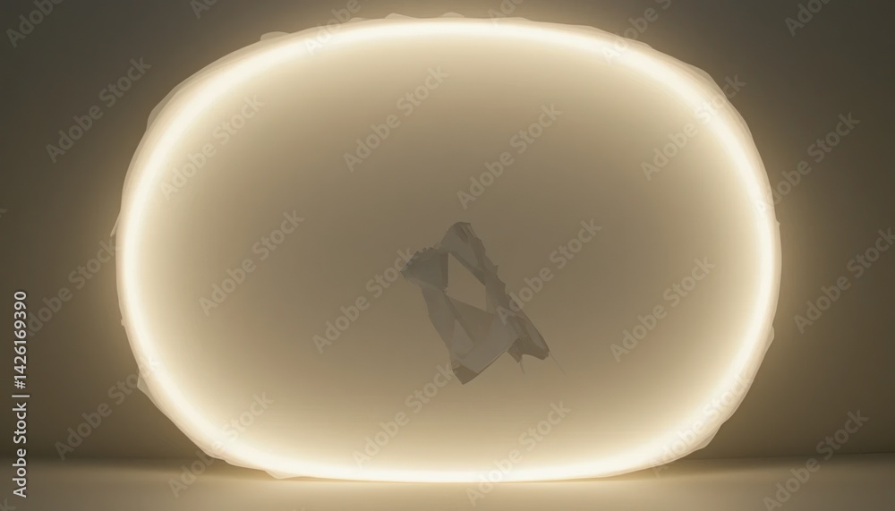 Poster dynamic abstract light display studio setting artistic composition minimalist environment close-up p