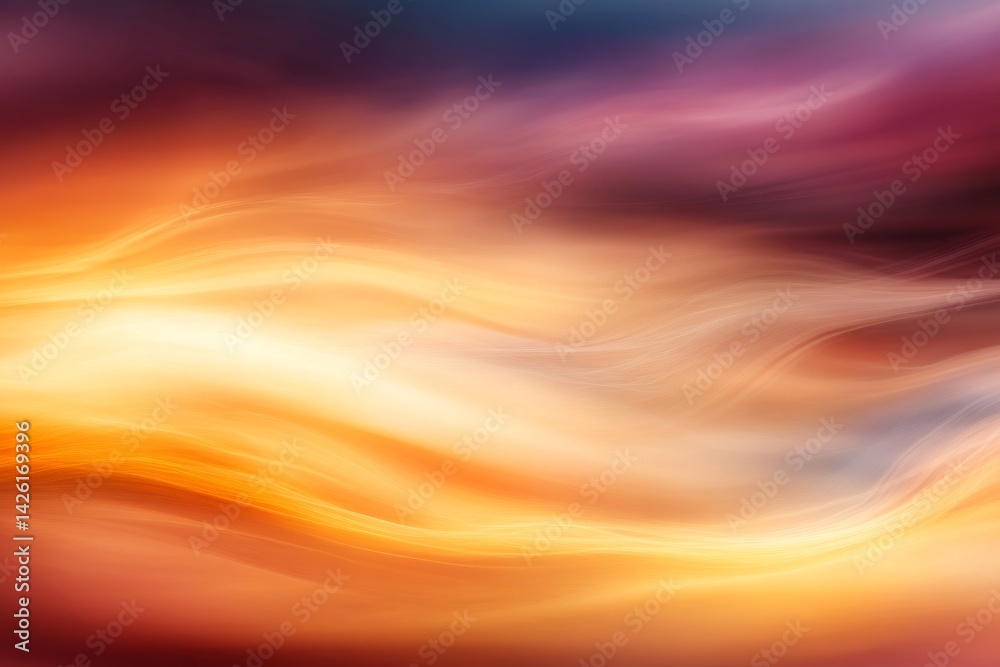 Leinwandbilder A captivating display of swirling colors and textures forms a moody backdrop. Soft fog and smoke flow gracefully, enhancing the atmospheric setting and depth