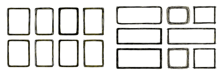 Collection of line style web icons featuring various rectangular shapes ideal for design projects and applications