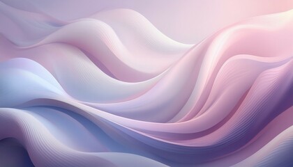 Fototapeta premium soft pastel white background with delicate wavy curves in shades of pink lilac and blue dreamy abstract texture for web design print and wallpaper elegant pastel gradient with a soft blurred ef