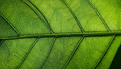macro green leaf vein structure vibrant natural foliage