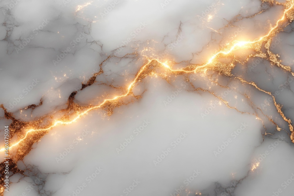 Aufkleber marble surface with golden veins and luminous accents creating a stunning abstract design