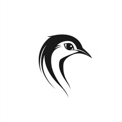 Profile view of a stylized bird head