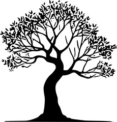 Obraz premium vector tree silhouette