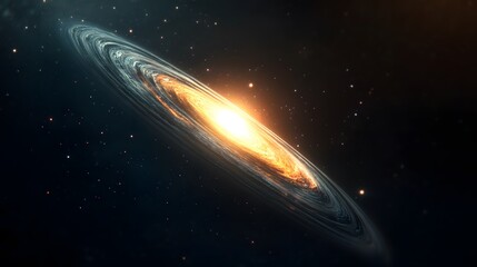 Naklejka premium Stunning Spiral Galaxy Image Breathtaking Celestial Scene Cosmic Background Universe Exploration