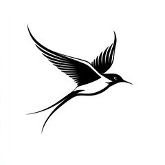 Obraz premium Stylized bird in flight, graphic design, artistic representation