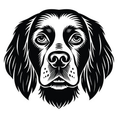 Clumber Spaniel Dog Head Silhouette