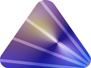 Blue and Violet Holographic Retro Triangle Label