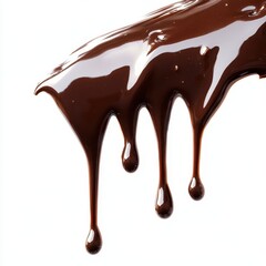 Melted chocolate drips.  Rich, dark chocolate sauce flowing down