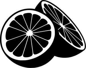Fresh lemon fruits. Collection. Vector illustrations
