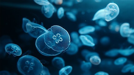 Abstract blurred blue background