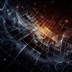 Obraz premium Shadow Matrix saturated black gradient